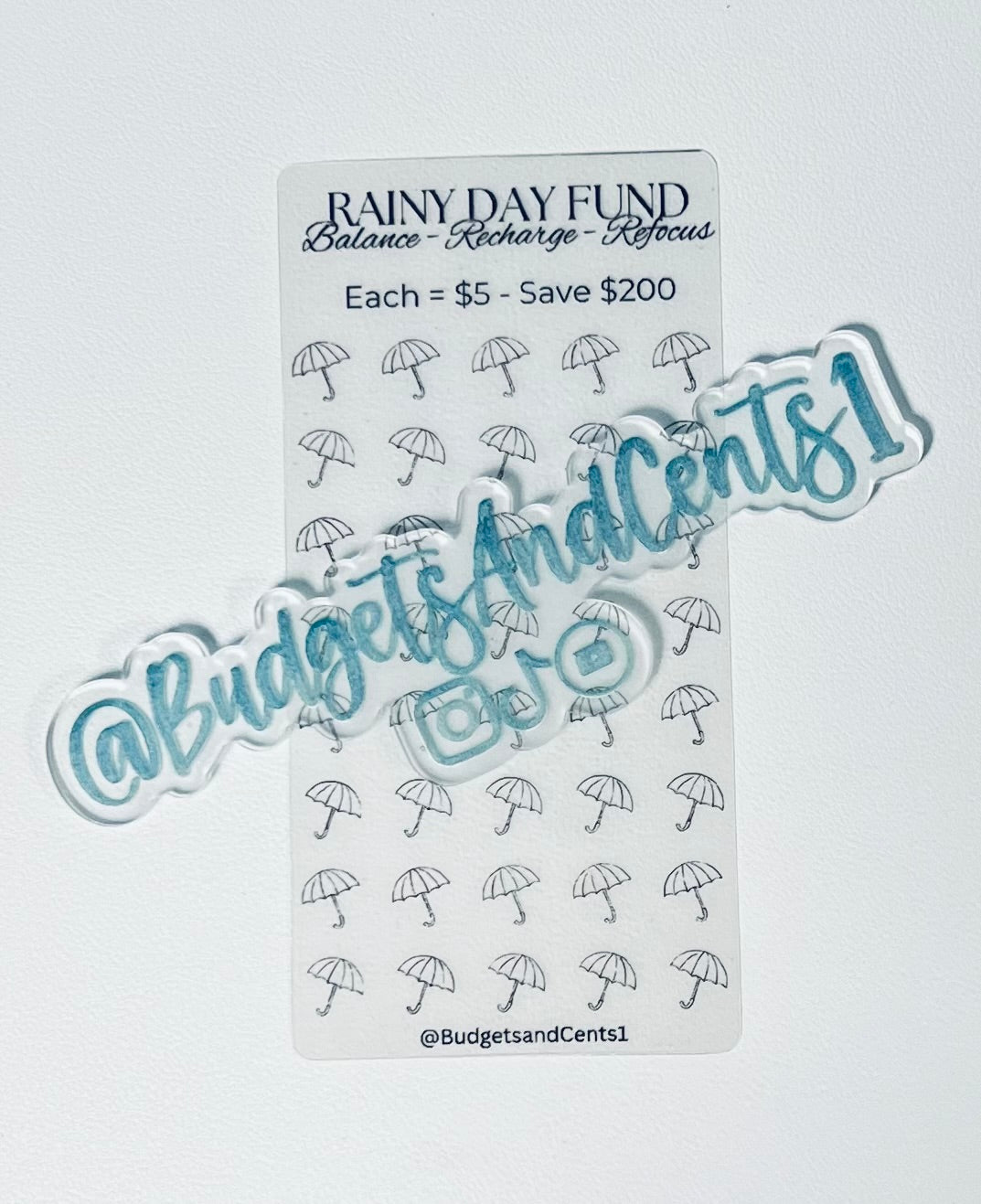 Digital Download Savings Challenge - Rainy Day Fund