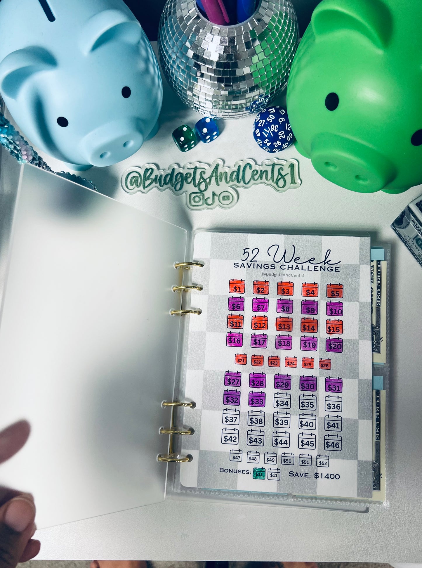 52 Week Savings Challenge Binder