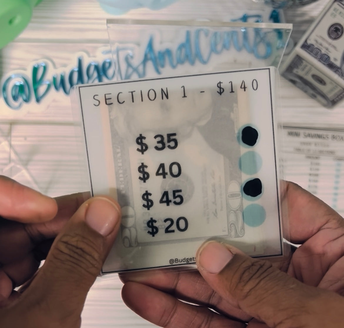 Mini Savings Challenge Acrylic Box - $ 2500