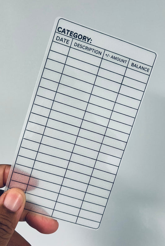 A6 Vellum Expense Trackers