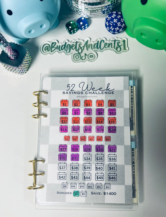 52 Week Savings Challenge Binder