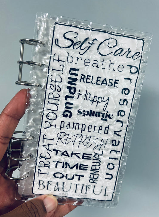 A6 Self Care Acrylic Binder
