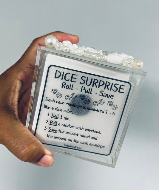 Dice Surprise Roll, Pull, & Save Savings Challenge Box