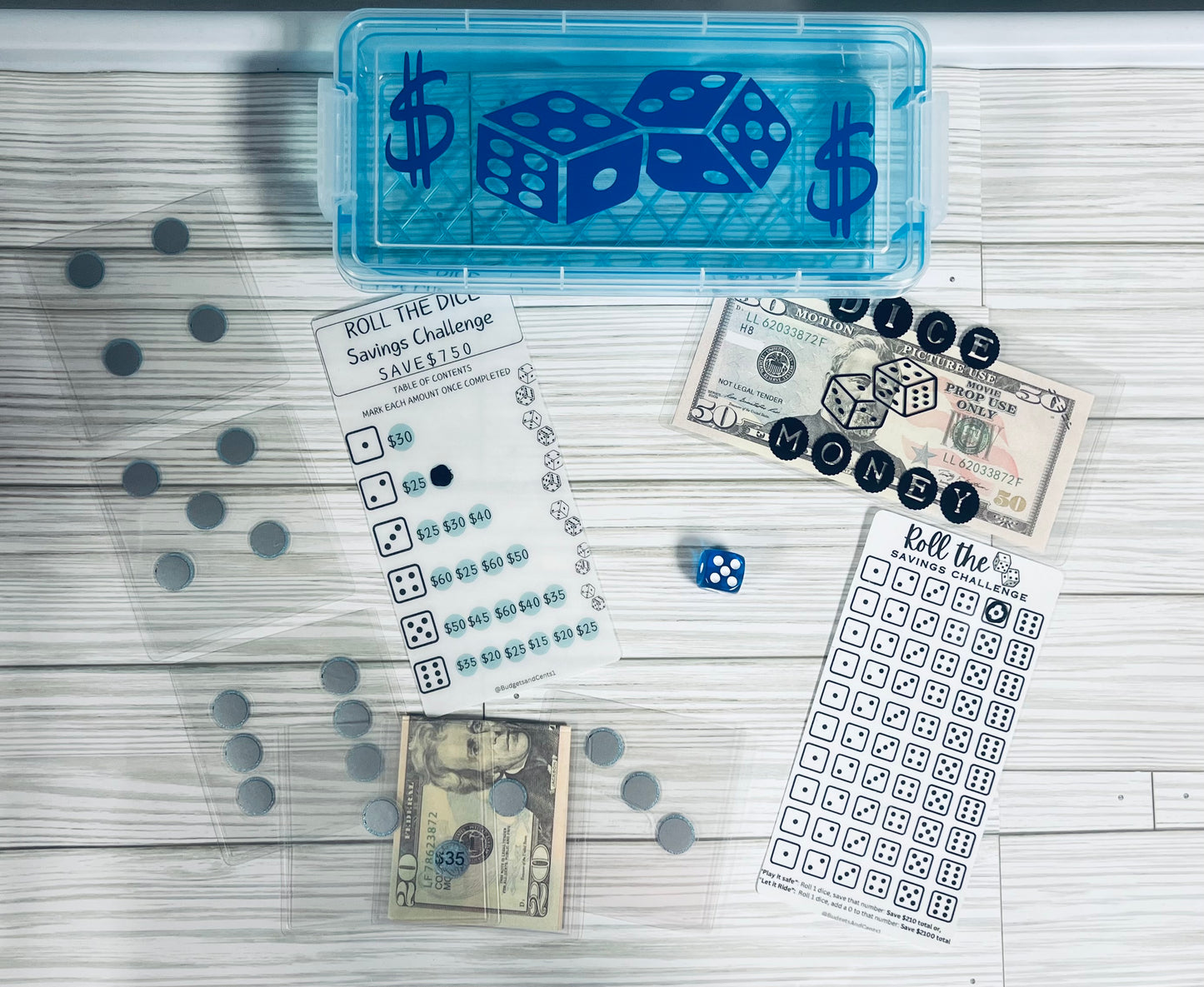 Roll The Dice Savings Challenge Duo
